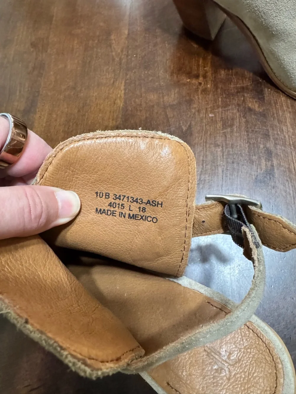 Frye Taupe Suede Open-Toe Block Heel Mules - Picture 4 of 5